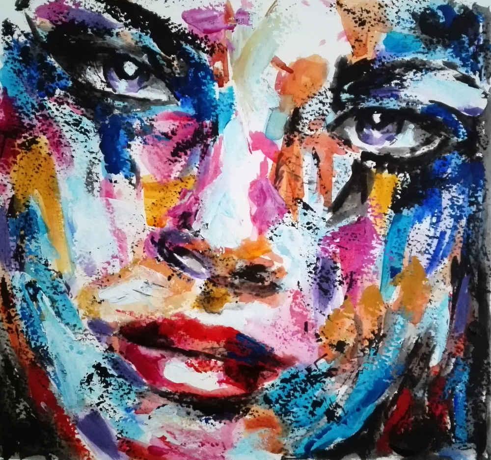 Acrilico su carta, 24 cm x 24 cm