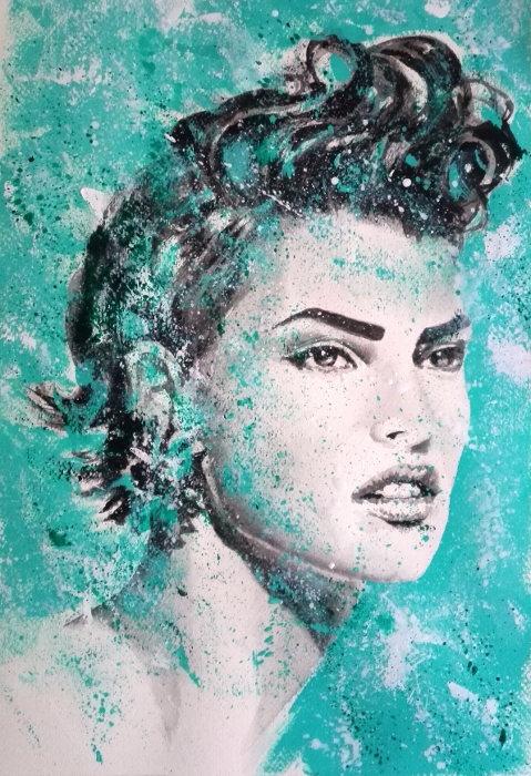 Acrilico su carta, 31 cm x 46 cm