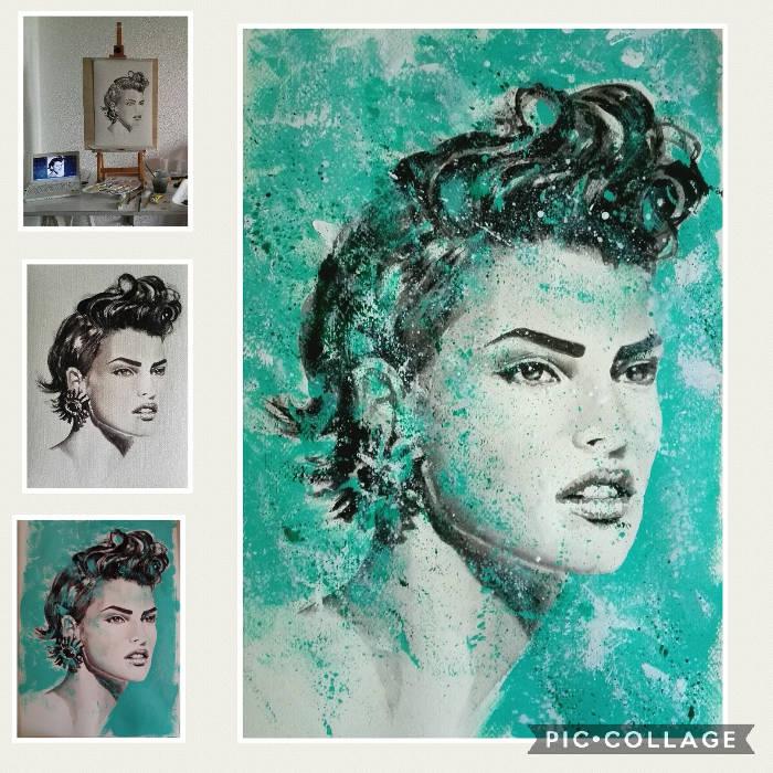Acrilico su carta, 31 cm x 46 cm