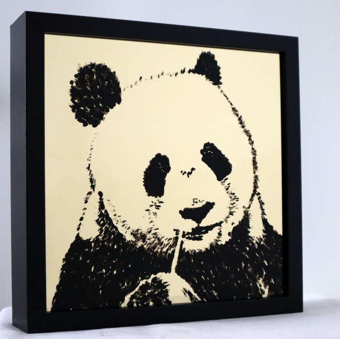 Smalti su lastra dorata specchiata, 25 cm x 25 cm